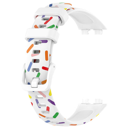 For Huawei Band 8 Colorful Spotted Silicone Strap Replacement Watch Band