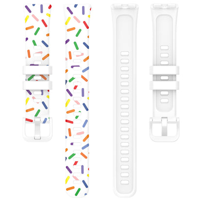 For Huawei Band 8 Colorful Spotted Silicone Strap Replacement Watch Band