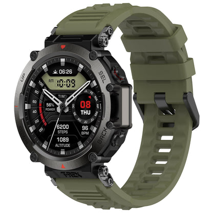 For Huami Amazfit T-rex Ultra A2142 Silicone Watch Strap Adjustable Wrist Band