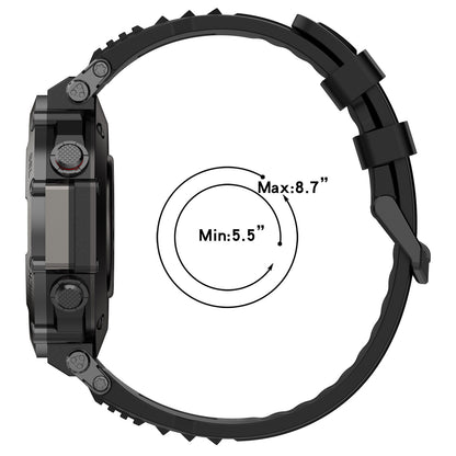For Huami Amazfit T-rex Ultra A2142 Silicone Watch Strap Adjustable Wrist Band