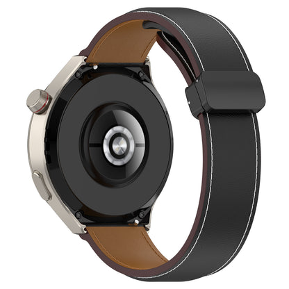 For Samsung Galaxy Watch 6 40mm 44mm / Watch 5 40mm 44mm Watch Band 20mm Genuine Cow Leather Folding Buckle Wrist Strap