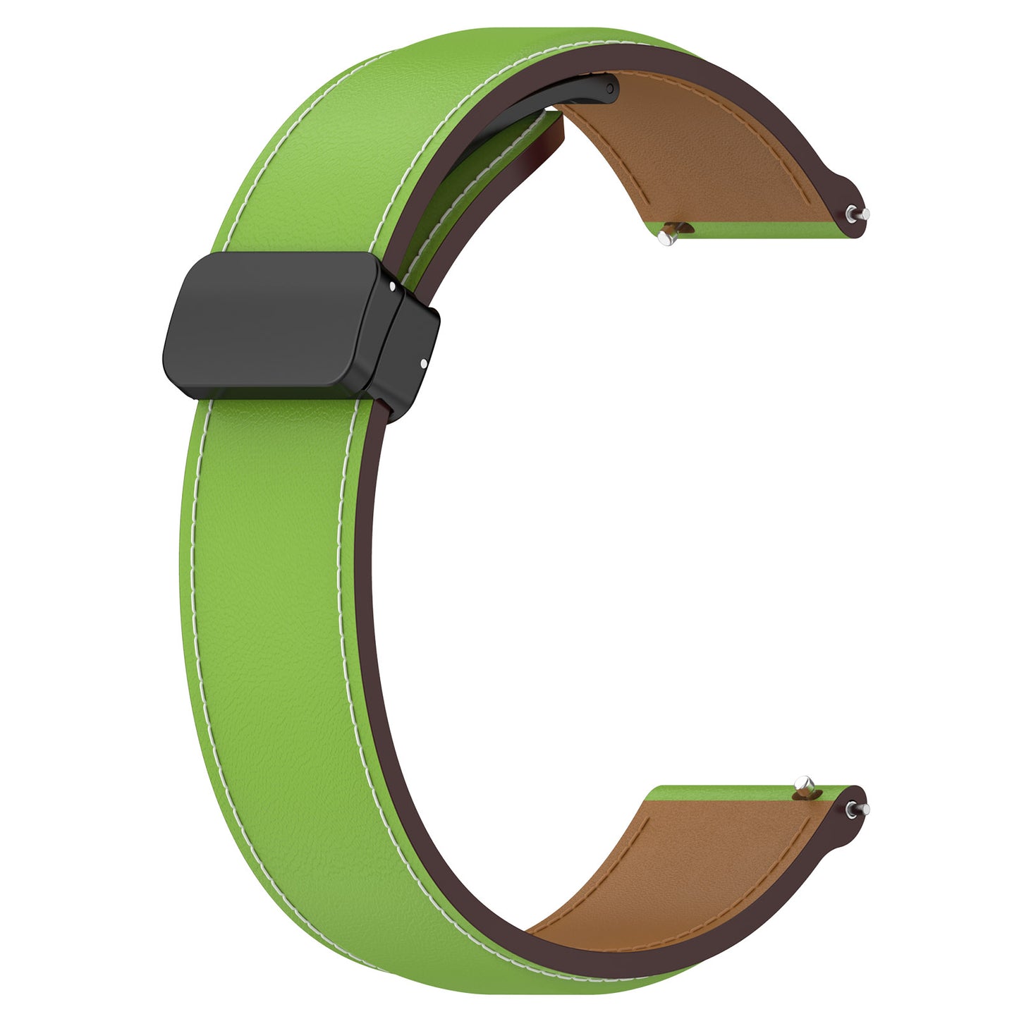 For Samsung Galaxy Watch 6 40mm 44mm / Watch 5 40mm 44mm Watch Band 20mm Genuine Cow Leather Folding Buckle Wrist Strap