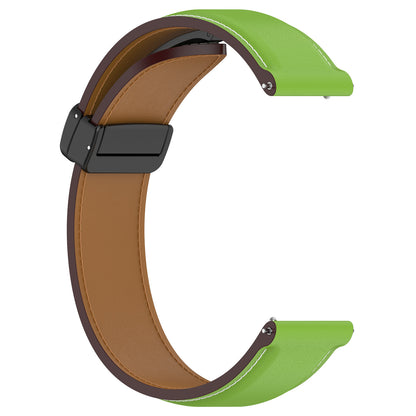 For Samsung Galaxy Watch 6 40mm 44mm / Watch 5 40mm 44mm Watch Band 20mm Genuine Cow Leather Folding Buckle Wrist Strap
