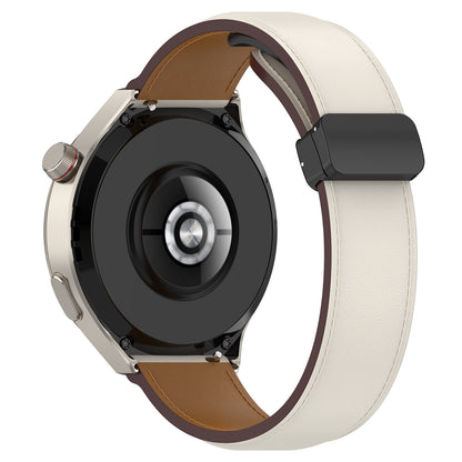 For Samsung Galaxy Watch 6 40mm 44mm / Watch 5 40mm 44mm Watch Band 20mm Genuine Cow Leather Folding Buckle Wrist Strap