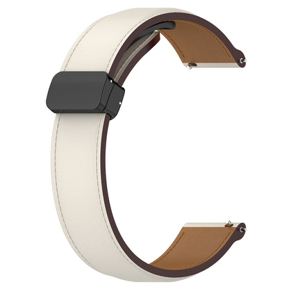 For Samsung Galaxy Watch 6 40mm 44mm / Watch 5 40mm 44mm Watch Band 20mm Genuine Cow Leather Folding Buckle Wrist Strap