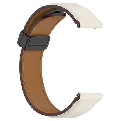 For Samsung Galaxy Watch 6 40mm 44mm / Watch 5 40mm 44mm Watch Band 20mm Genuine Cow Leather Folding Buckle Wrist Strap
