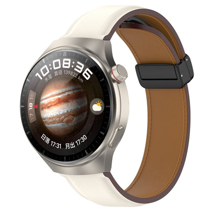 For Samsung Galaxy Watch 6 40mm 44mm / Watch 5 40mm 44mm Watch Band 20mm Genuine Cow Leather Folding Buckle Wrist Strap