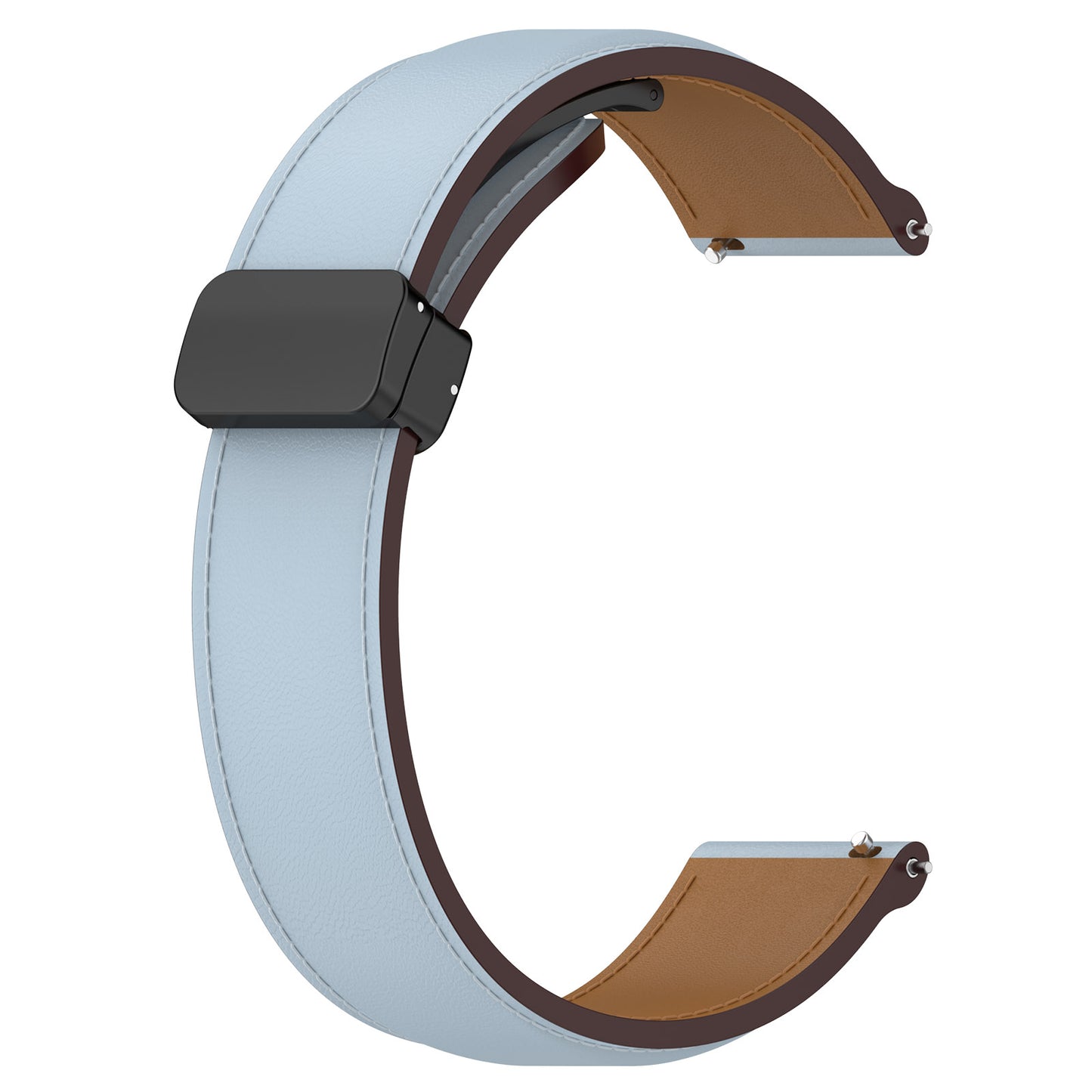 For Samsung Galaxy Watch 6 40mm 44mm / Watch 5 40mm 44mm Watch Band 20mm Genuine Cow Leather Folding Buckle Wrist Strap