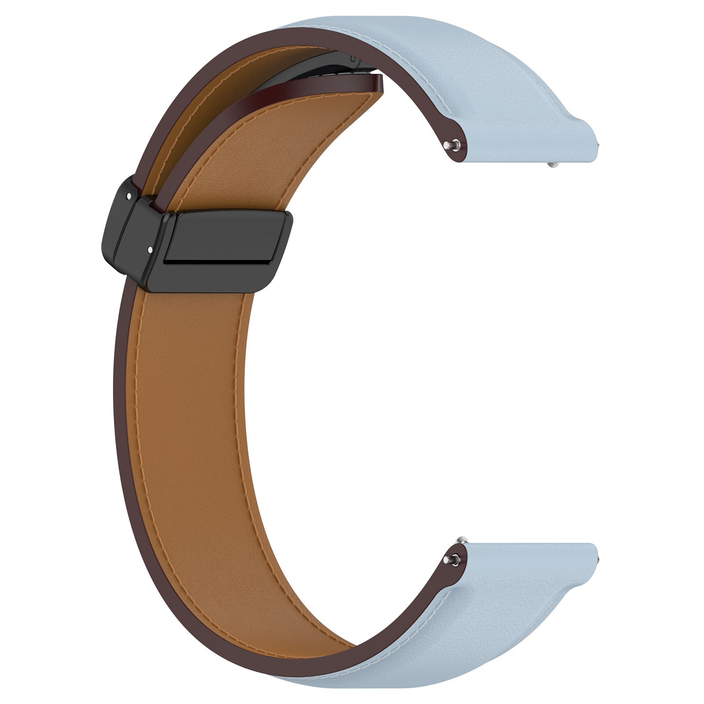 For Samsung Galaxy Watch 6 40mm 44mm / Watch 5 40mm 44mm Watch Band 20mm Genuine Cow Leather Folding Buckle Wrist Strap