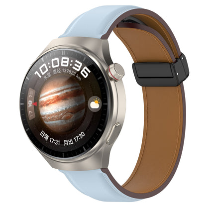 For Samsung Galaxy Watch 6 40mm 44mm / Watch 5 40mm 44mm Watch Band 20mm Genuine Cow Leather Folding Buckle Wrist Strap