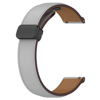For Samsung Galaxy Watch 6 40mm 44mm / Watch 5 40mm 44mm Watch Band 20mm Genuine Cow Leather Folding Buckle Wrist Strap