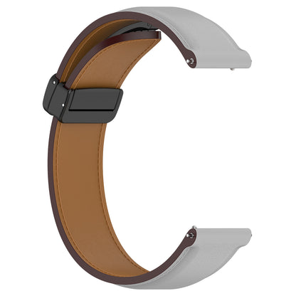 For Samsung Galaxy Watch 6 40mm 44mm / Watch 5 40mm 44mm Watch Band 20mm Genuine Cow Leather Folding Buckle Wrist Strap