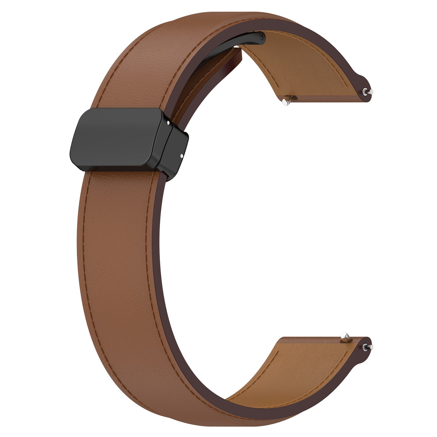 For Samsung Galaxy Watch 6 40mm 44mm / Watch 5 40mm 44mm Watch Band 20mm Genuine Cow Leather Folding Buckle Wrist Strap
