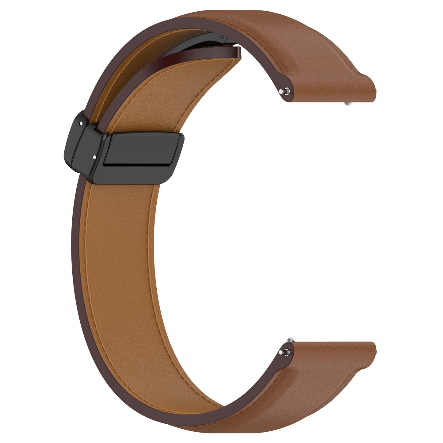 For Samsung Galaxy Watch 6 40mm 44mm / Watch 5 40mm 44mm Watch Band 20mm Genuine Cow Leather Folding Buckle Wrist Strap
