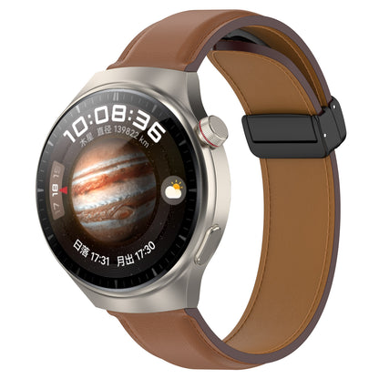 For Samsung Galaxy Watch 6 40mm 44mm / Watch 5 40mm 44mm Watch Band 20mm Genuine Cow Leather Folding Buckle Wrist Strap
