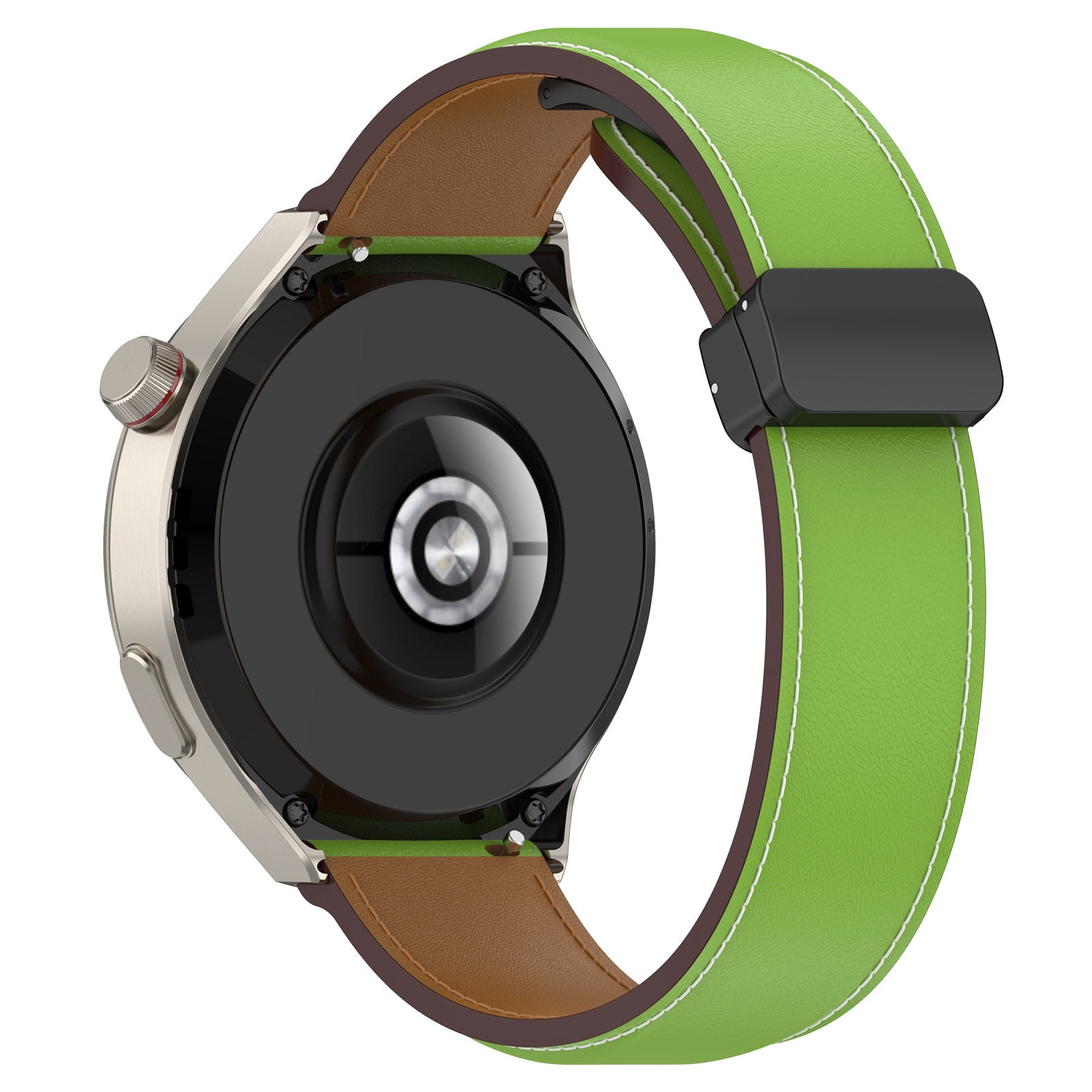 For Huawei Watch Buds / Watch 4 Pro / Watch 3 Pro Genuine Cow Leather Watch Strap 22mm Folding Buckle Wristband