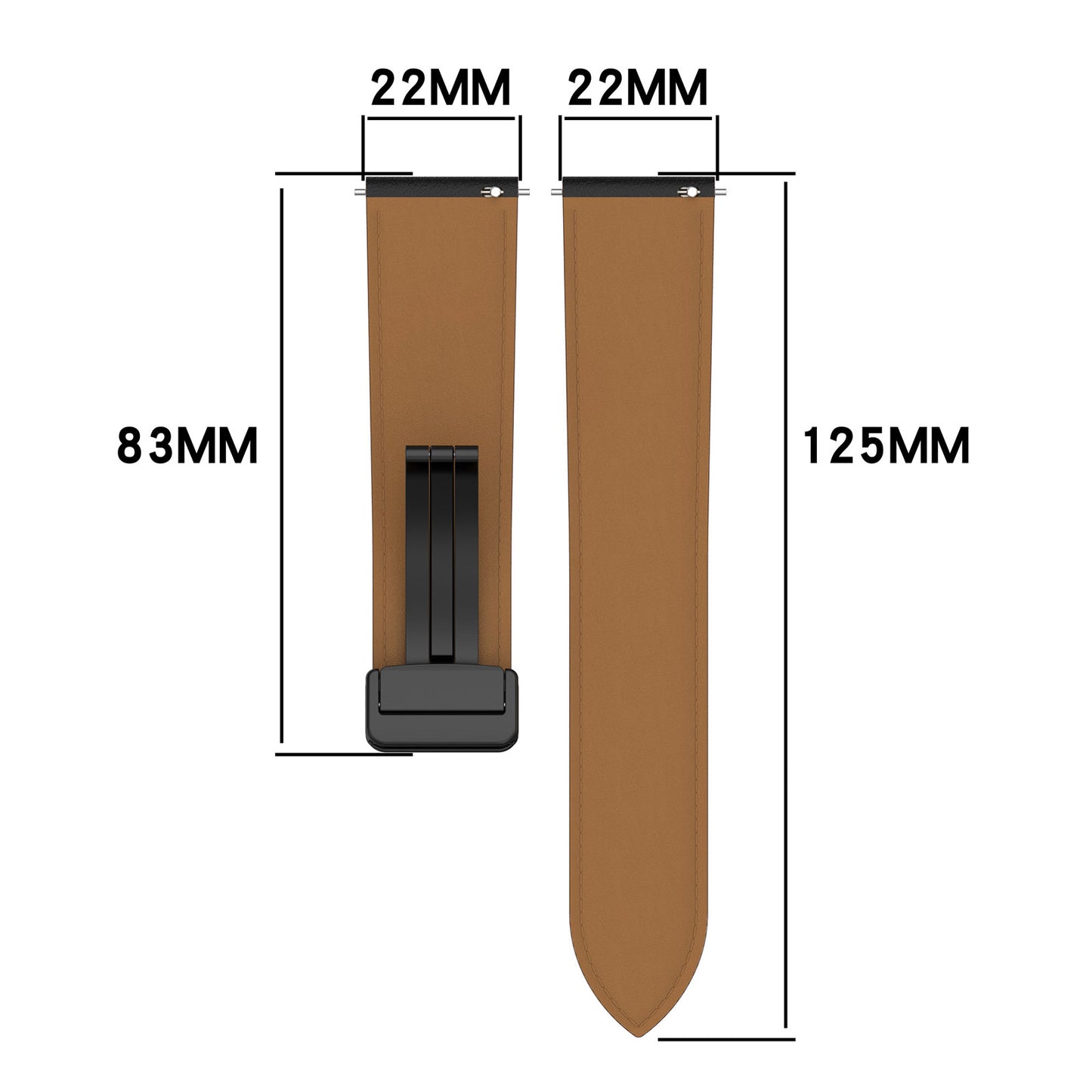 For Huawei Watch Buds / Watch 4 Pro / Watch 3 Pro Genuine Cow Leather Watch Strap 22mm Folding Buckle Wristband