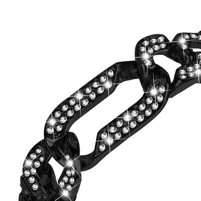 For Xiaomi Mi Band 7 Rhinestone Decor Alloy Watch Band with Watch Case