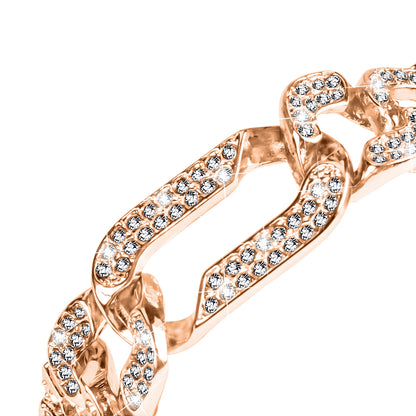 For Xiaomi Mi Band 7 Rhinestone Decor Alloy Watch Band with Watch Case