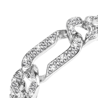 For Xiaomi Mi Band 7 Rhinestone Decor Alloy Watch Band with Watch Case