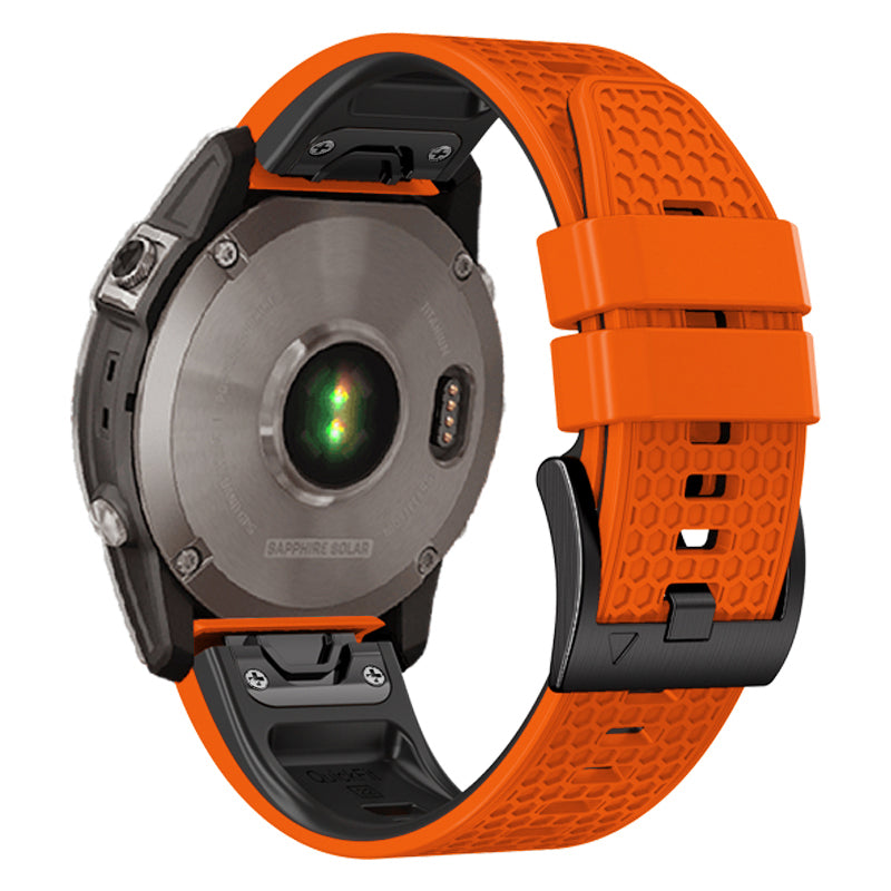 Dot Texture Watch Band for Garmin Fenix 7 / Forerunner 965 / 955 / 945 / 935 , Soft Silicone Dual-color Wrist Strap