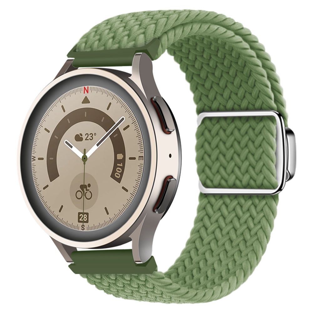 Braided Nylon Watch Bands for Samsung Galaxy Watch6 / Watch6 Classic / Watch 5 / Watch 5 Pro / Watch4 / Watch4 Classic , Magnetic Buckle  20mm Wrist Strap