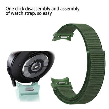 For Samsung Galaxy Watch6 / Watch6 Classic / Watch 5 / Watch 5 Pro Adjustable Nylon Watch Strap Breathable Smart Watch Band