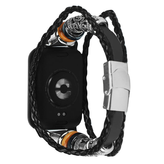 For Xiaomi Smart Band 8 Pro Replacement Strap Ethnic Style Beaded Retro DIY Watch Bands with Connector