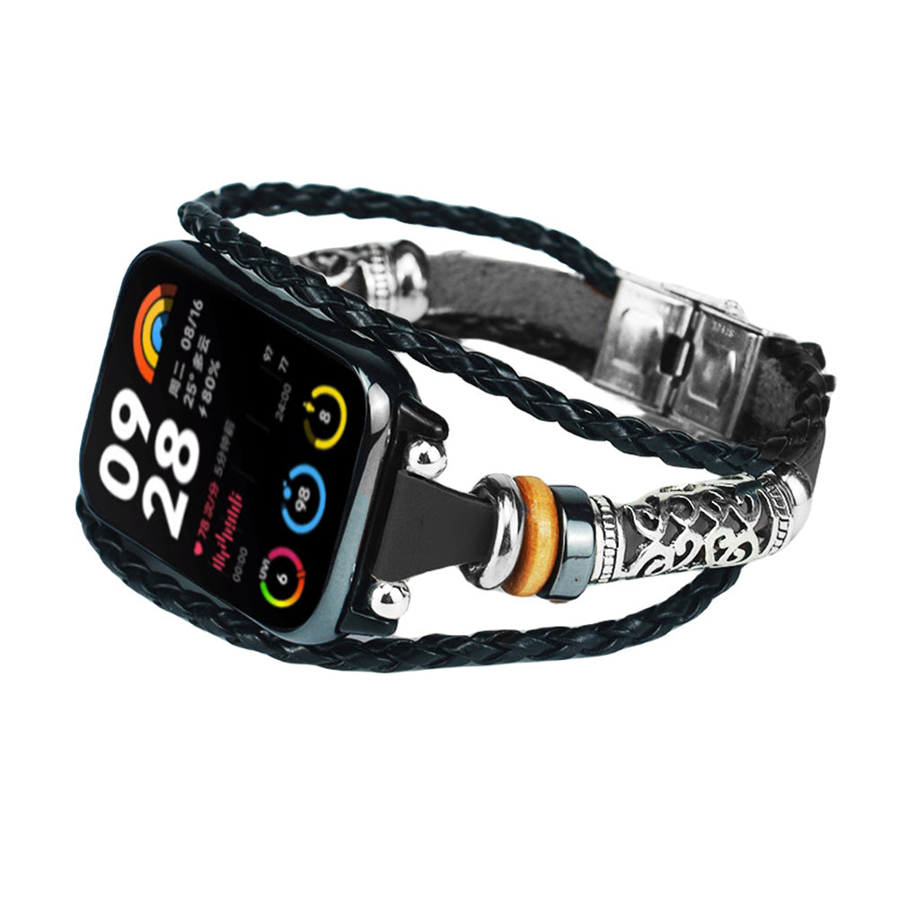 For Xiaomi Smart Band 8 Pro Replacement Strap Ethnic Style Beaded Retro DIY Watch Bands with Connector