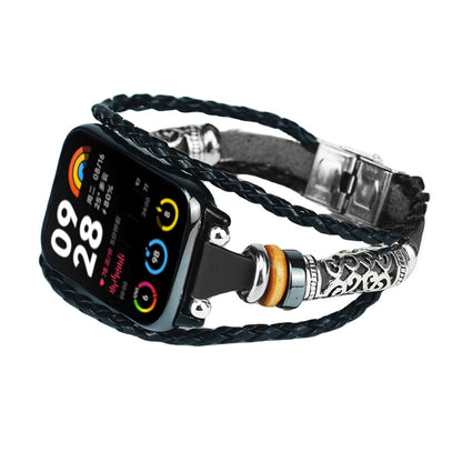 For Xiaomi Smart Band 8 Pro Replacement Strap Ethnic Style Beaded Retro DIY Watch Bands with Connector