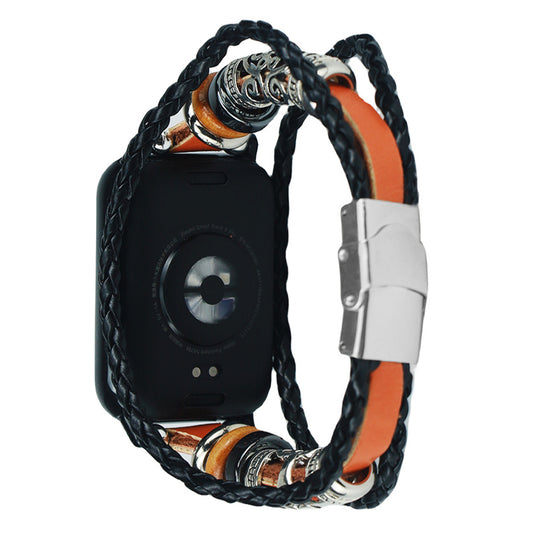 For Xiaomi Smart Band 8 Pro Replacement Strap Ethnic Style Beaded Retro DIY Watch Bands with Connector