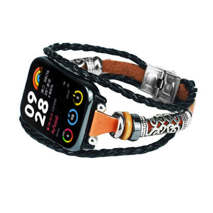 For Xiaomi Smart Band 8 Pro Replacement Strap Ethnic Style Beaded Retro DIY Watch Bands with Connector