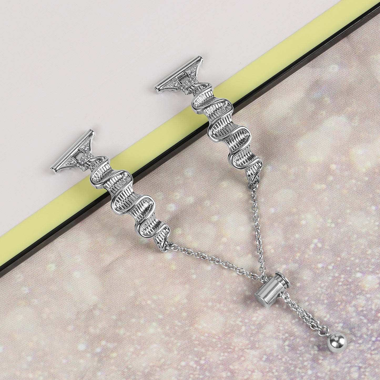For Samsung Galaxy Watch4 / 4 Classic / Watch 5 Alloy Watch Band 20mm Rhinestones Decor Bracelet Strap
