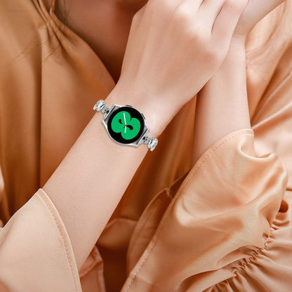 For Samsung Galaxy Watch4 / 4 Classic / Watch 5 Alloy Watch Band 20mm Rhinestones Decor Bracelet Strap