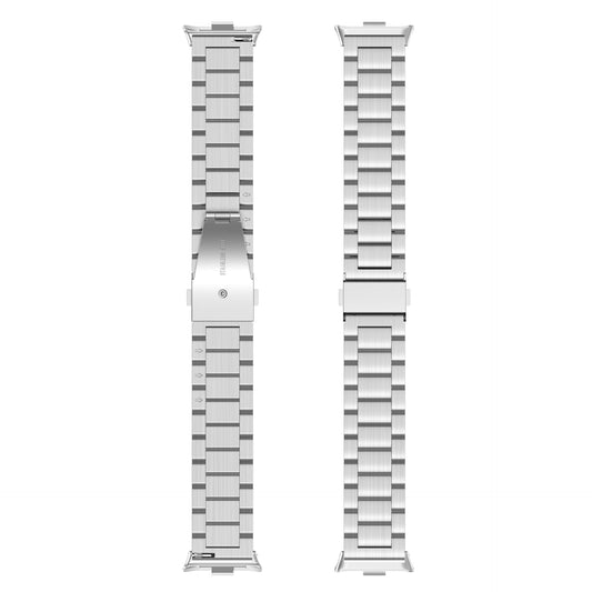 For Xiaomi Smart Band 8 Pro Watch Strap Stainless Steel Silver Watch Band with Tool, Spring Bar