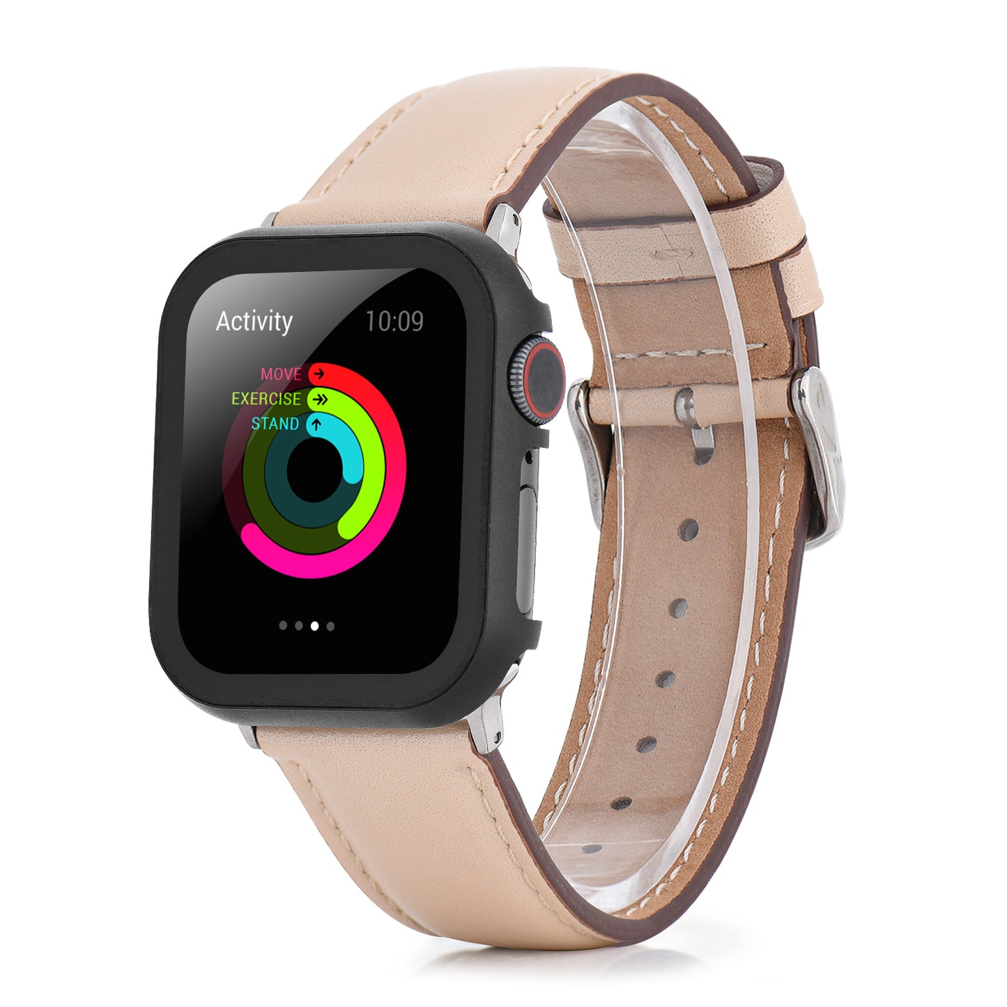 For Apple Watch Series 3 2 1 38mm Full Protection Metal Watch Case with Tempered Glass Screen Protector