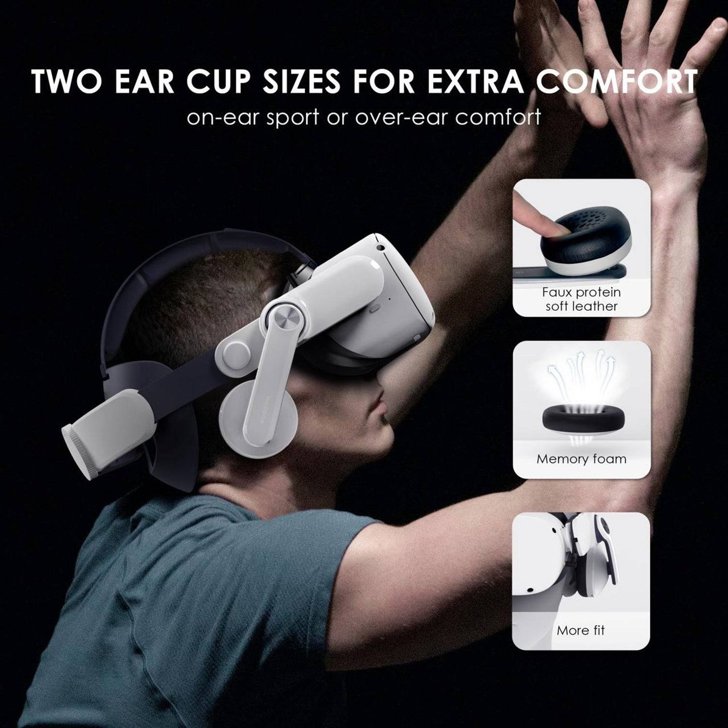 BOBOVR A2 Air For Oculus Quest2 Headphones VR Glasses Headset with Magnetic Earmuffs (CE Certificated)