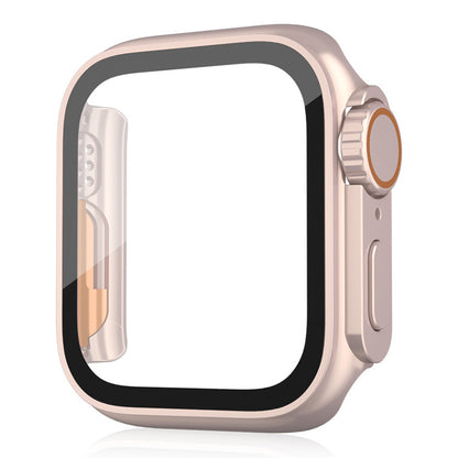 For Apple Watch Series 9 / 8 / 7 45mm Waterproof Hard PC Watch Case with Tempered Glass Screen Protector