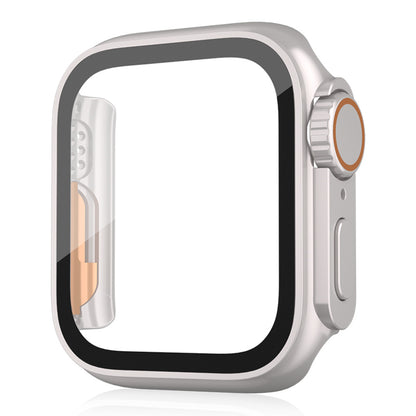 For Apple Watch Series 9 / 8 / 7 45mm Waterproof Hard PC Watch Case with Tempered Glass Screen Protector