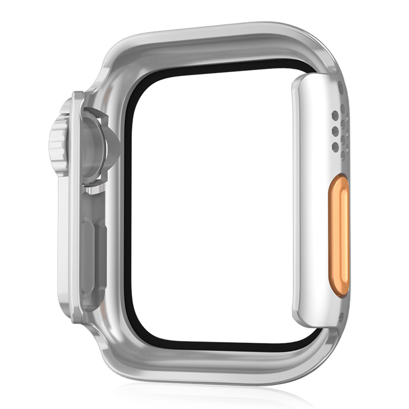 For Apple Watch Series 9 / 8 / 7 45mm Waterproof Hard PC Watch Case with Tempered Glass Screen Protector