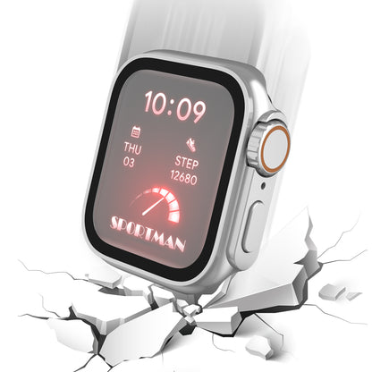 For Apple Watch Series 9 / 8 / 7 45mm Waterproof Hard PC Watch Case with Tempered Glass Screen Protector