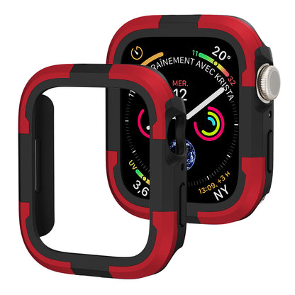 For Apple Watch Series 9 / 8 / 7 45mm TPU+PC Rugged Shockproof Case Anti-scratch Frame Armor Watch Cover