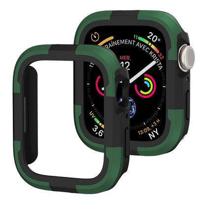 For Apple Watch Series 9 / 8 / 7 45mm TPU+PC Rugged Shockproof Case Anti-scratch Frame Armor Watch Cover
