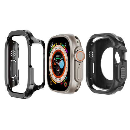PC+TPU Watch Case for Apple Watch Series 9 / 8 / 7 45mm / 6 5 4 SE (2022) SE 44mm Scratch-Resistant Frame Cover