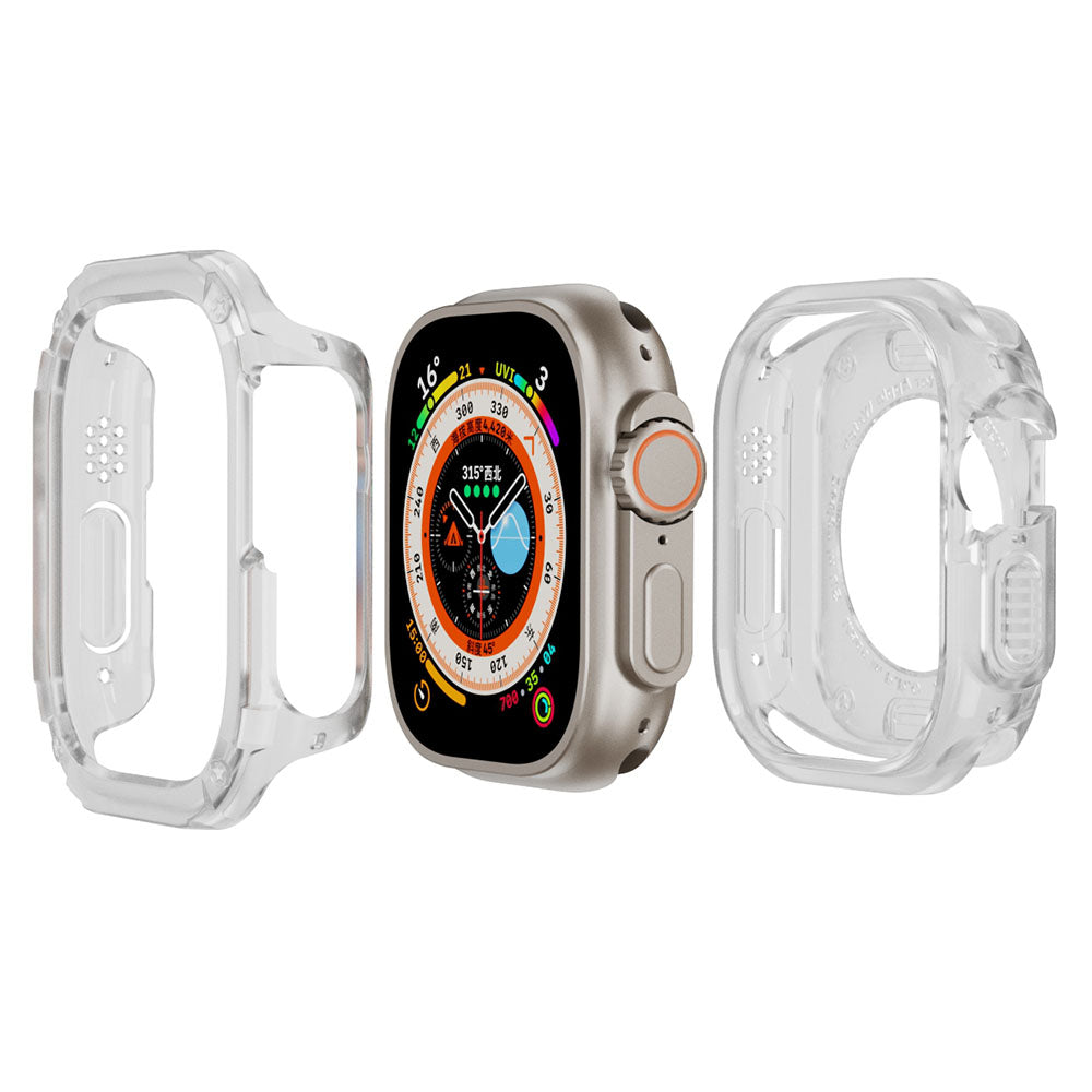 PC+TPU Watch Case for Apple Watch Series 9 / 8 / 7 45mm / 6 5 4 SE (2022) SE 44mm Scratch-Resistant Frame Cover