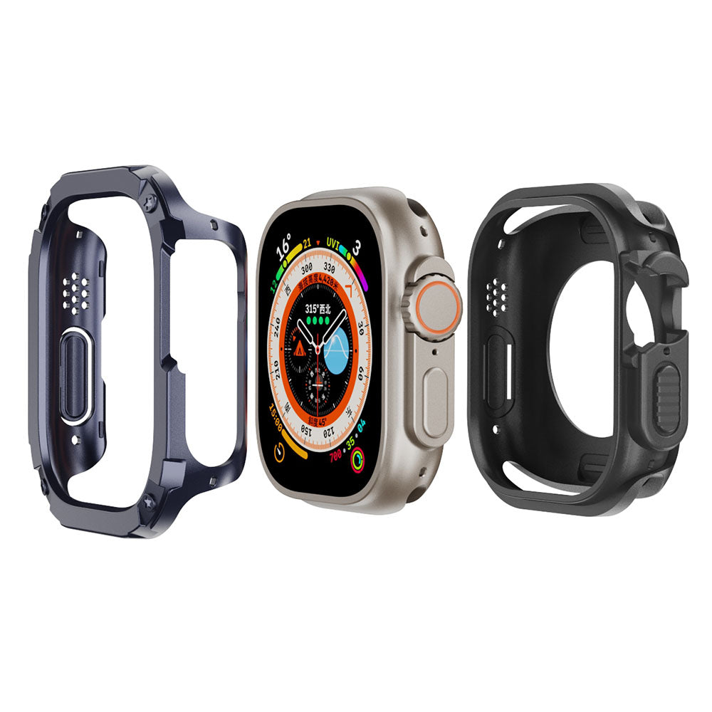 PC+TPU Watch Case for Apple Watch Series 9 / 8 / 7 45mm / 6 5 4 SE (2022) SE 44mm Scratch-Resistant Frame Cover