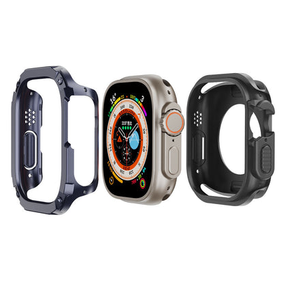 PC+TPU Watch Case for Apple Watch Series 9 / 8 / 7 45mm / 6 5 4 SE (2022) SE 44mm Scratch-Resistant Frame Cover