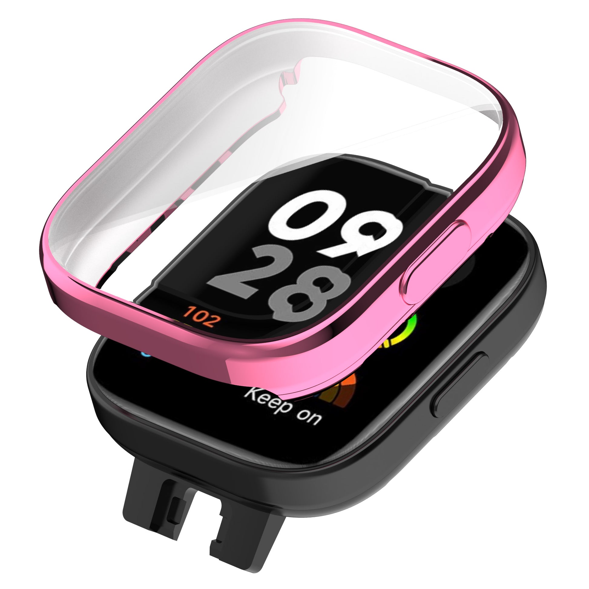 For Xiaomi Redmi Watch 3 / Watch 3 Lite Electroplating TPU Anti-drop Cover Full Coverage Watch Case