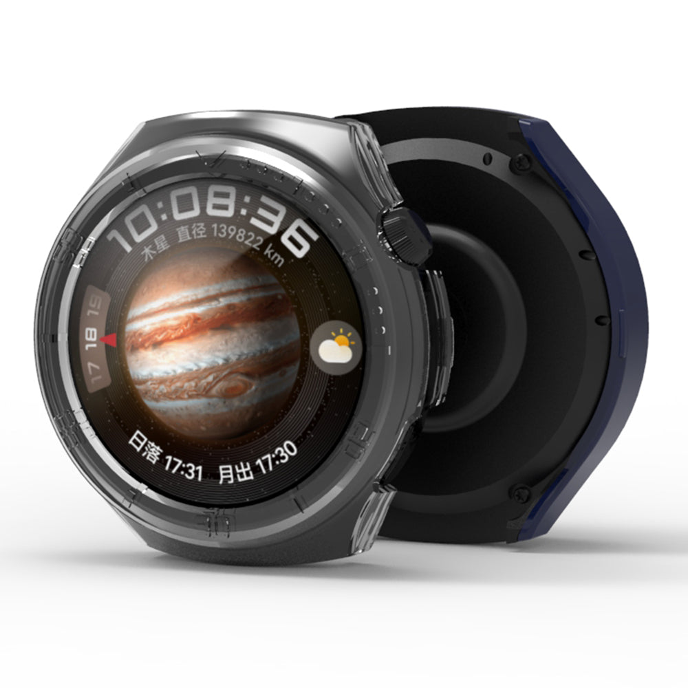 For Huawei Watch 4 Anti-collision Watch Case PC Hollow Protective Frame with Scale