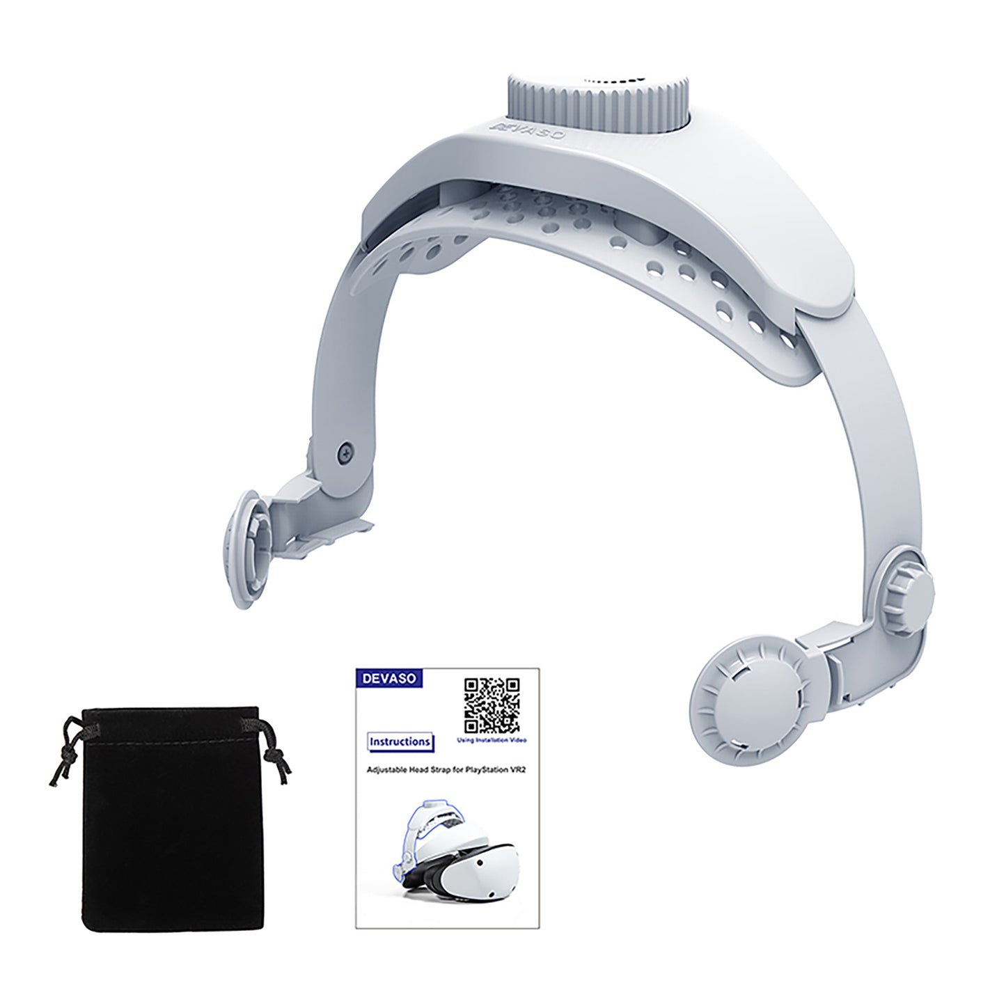 DEVASO Adjustable Head Strap for PS VR2 VR Headset Replacement Headband